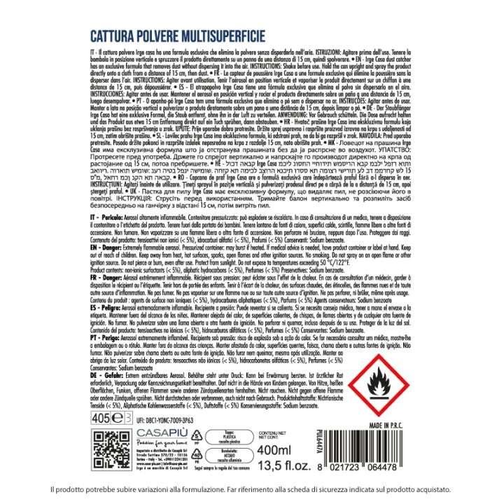 ABH SPRAY CATTURAPOLVERE MULTISUPERFICI MAGNOLIA 400 ML