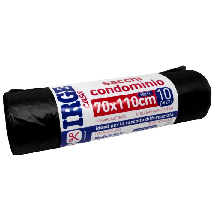 CDI SACCHI BIDON.10PZ 70X110cm 100L NERI