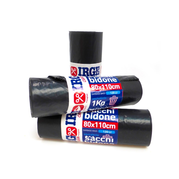 CDF SACCHI BIDON.10PZ 80X110cm 120L NERI