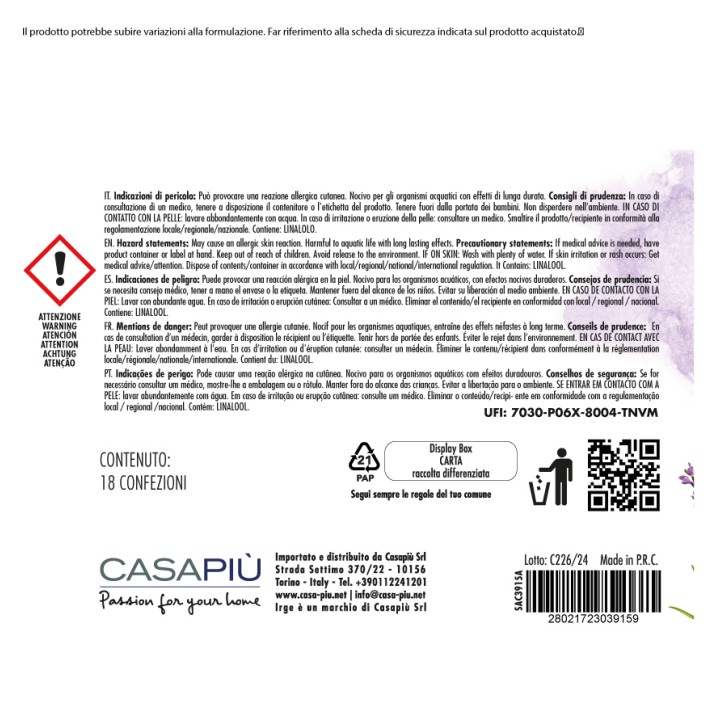 BLH SACCHETTI PROFUM  2PZ IRGE LAVANDA