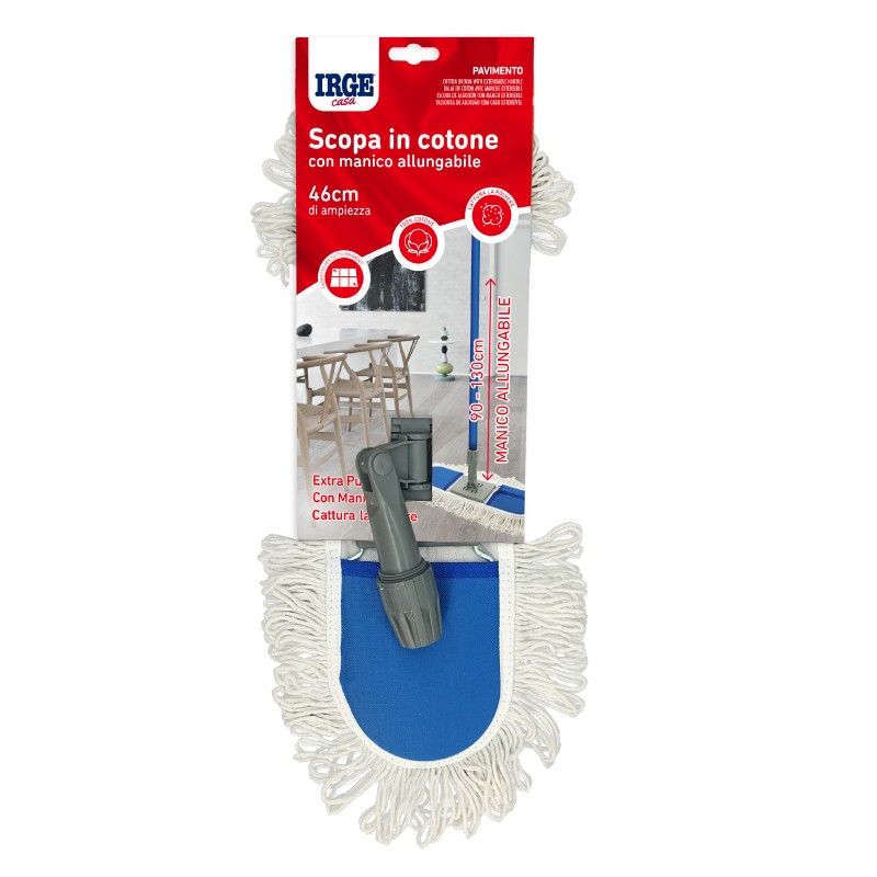 BNA SCOPA COTONE CON MANICO ALLUNGABILE 90-135 CM