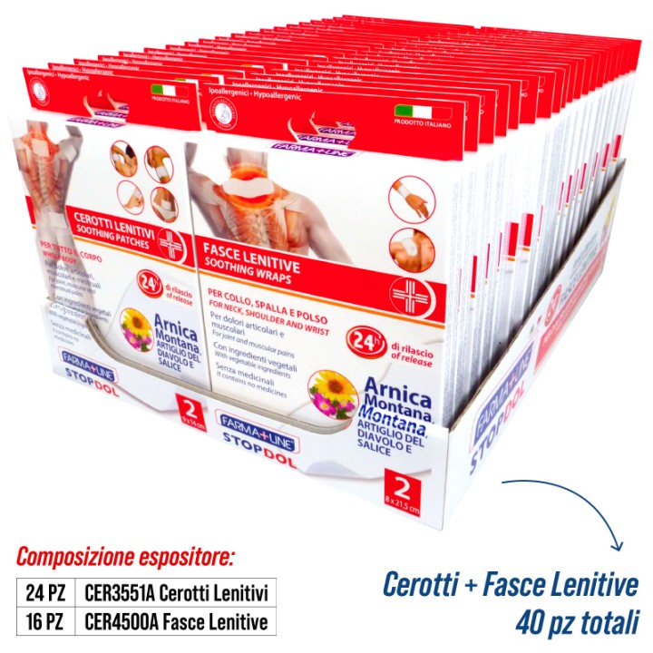 ABL EXPO CEROTTI+FASCE ARNICA 40PZ FARM