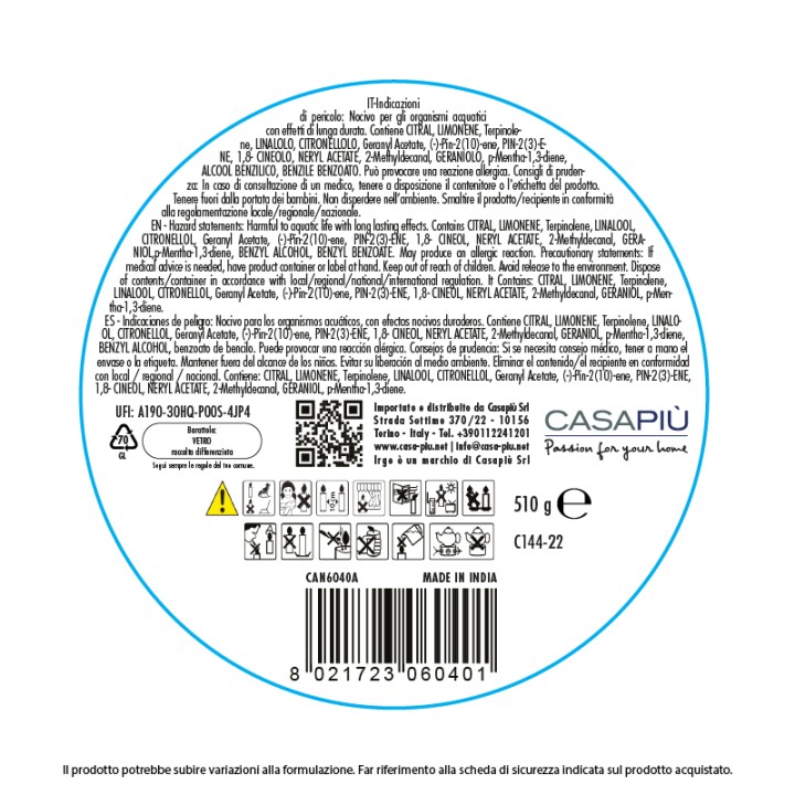 EDK CANDELA SPARKLING LIME  510GR