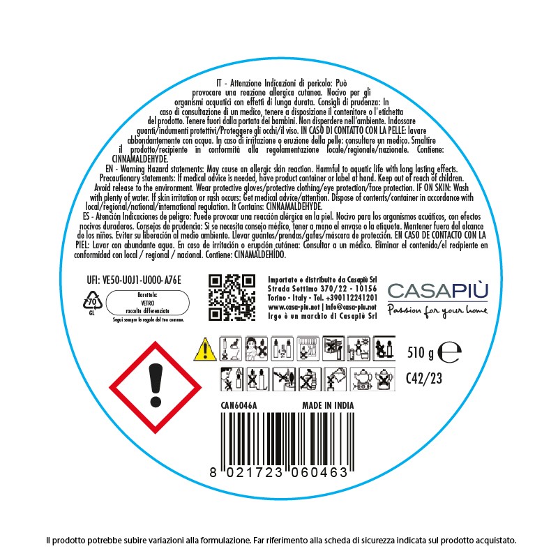 EDO CANDELA APPLE PIE 510GR