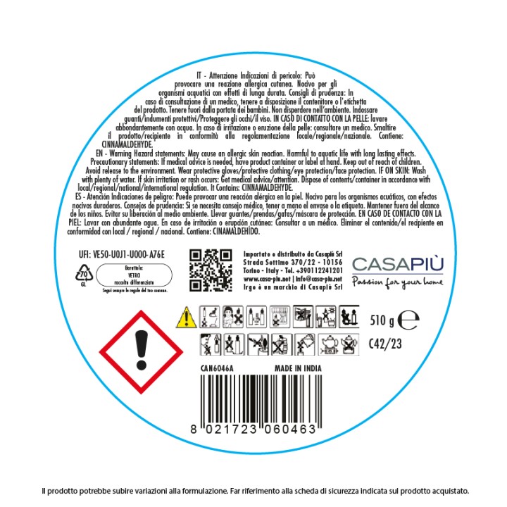EDO CANDELA APPLE PIE 510GR