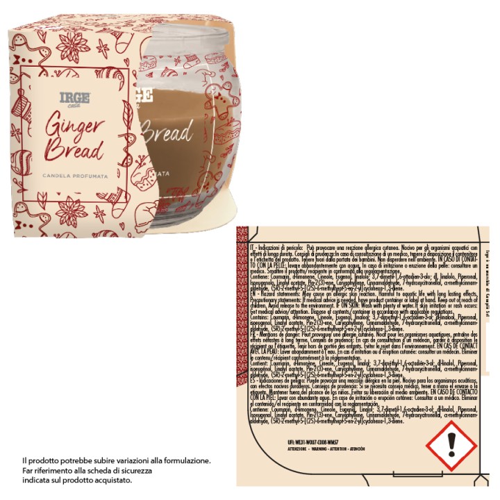 BPA CANDELA PROF ROTONDA 70GR NATALE WINTER SPICES+GINGER BREAD