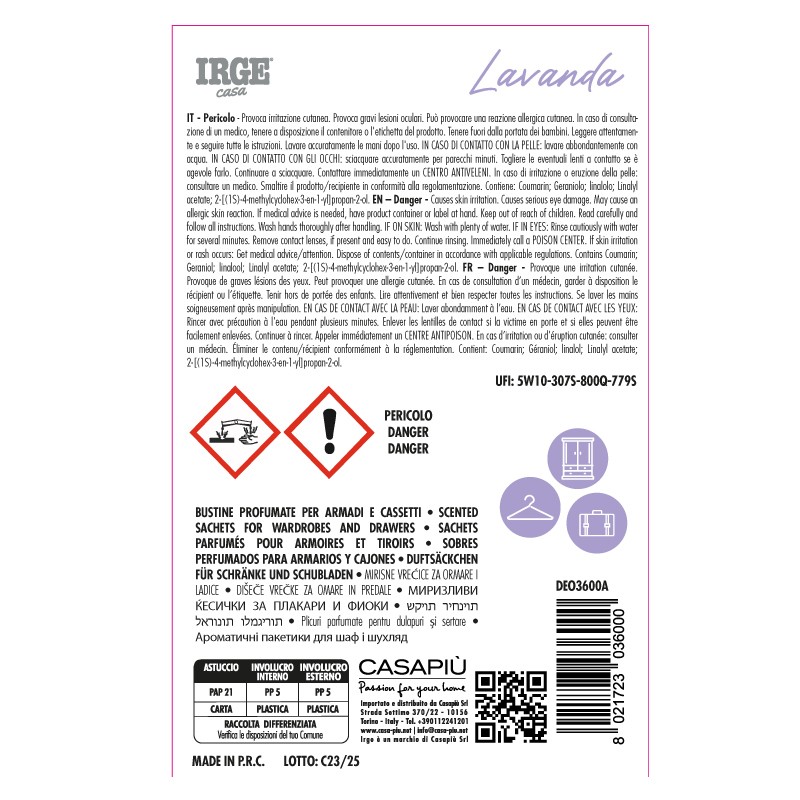 BMB BUSTINE PROFUM 3 PZ IRGE LAVANDA