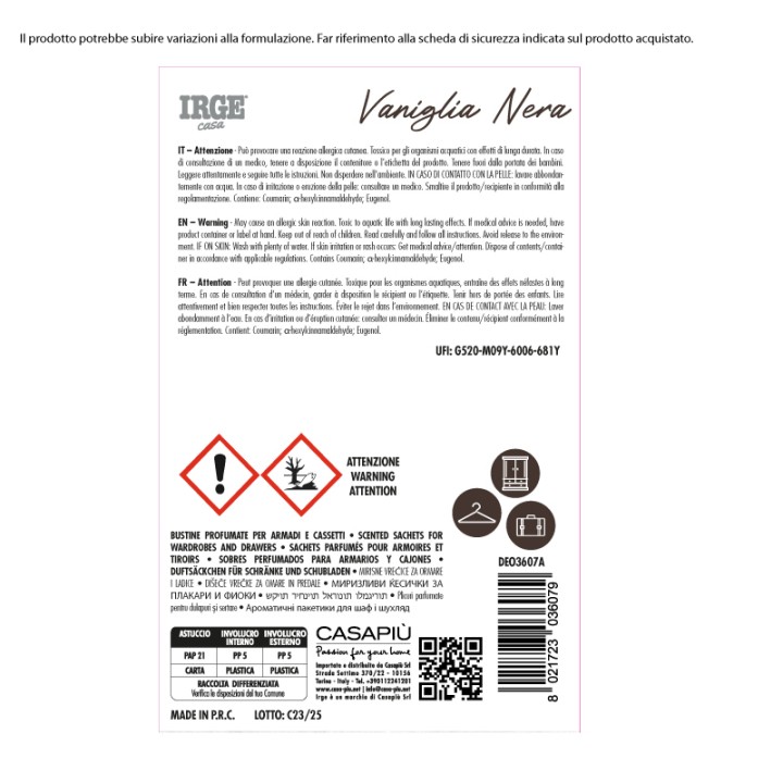 BMC BUSTINE PROFUM 3 PZ IRGE VANIGLIA