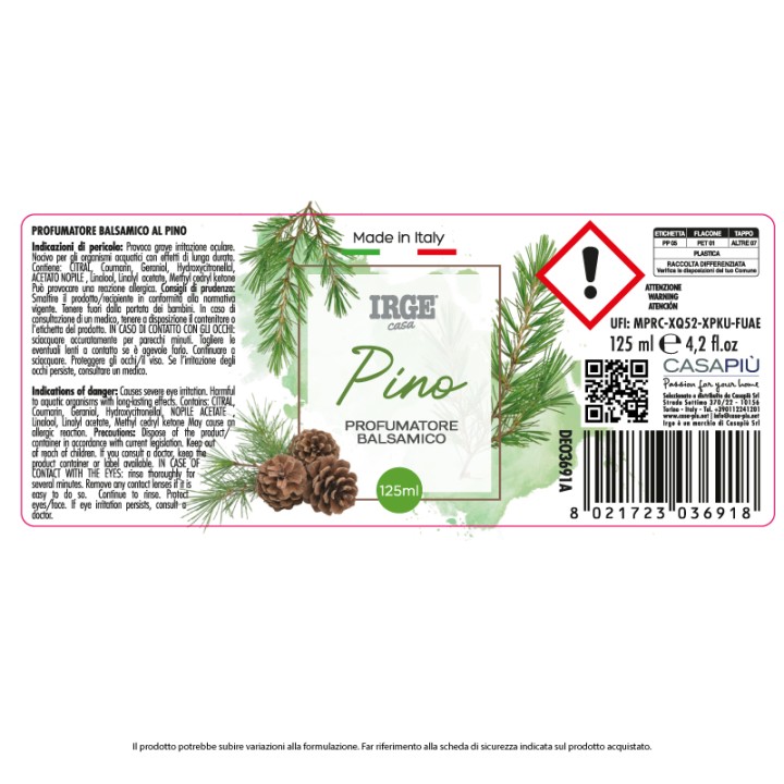 GBV DEO PROF. BALSAM. IRGE 125ML PINO FRESCHEZZA DI PINO