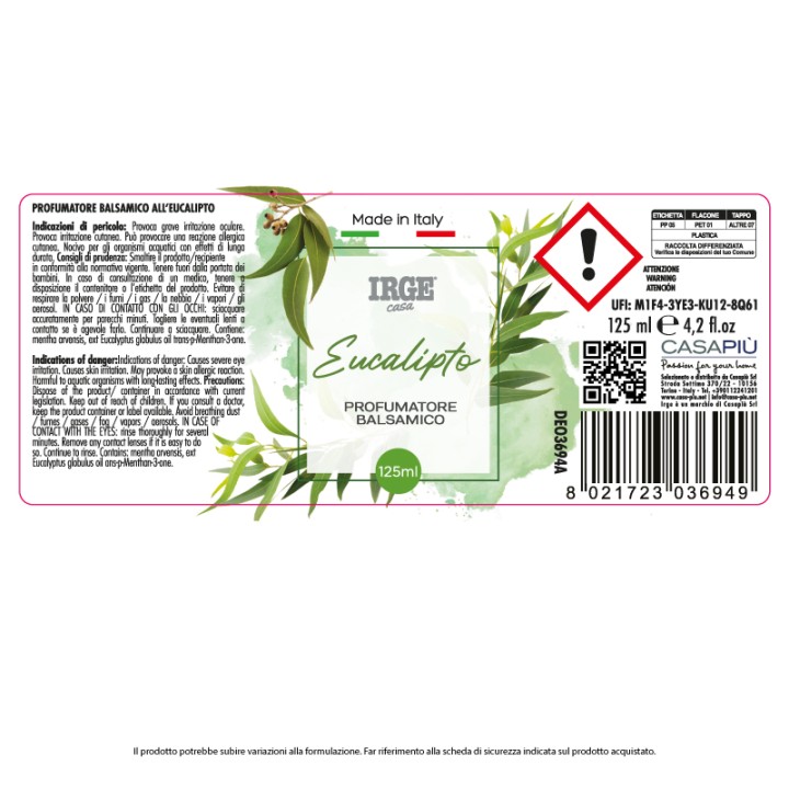 GBN DEO PROF BALSAM. IRGE 125ML EUCALIP FRESCHEZZA DI EUCALIPTOLO