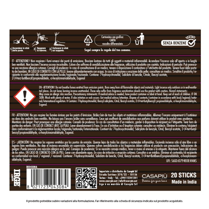 BFM INCENSO OPIUM 20 STICK