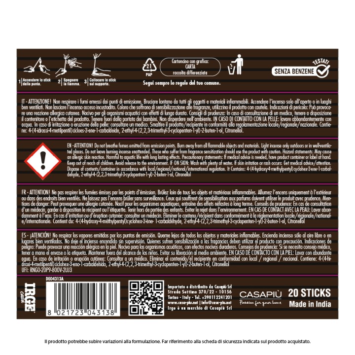 BFR INCENSO RELAX 20 STICK