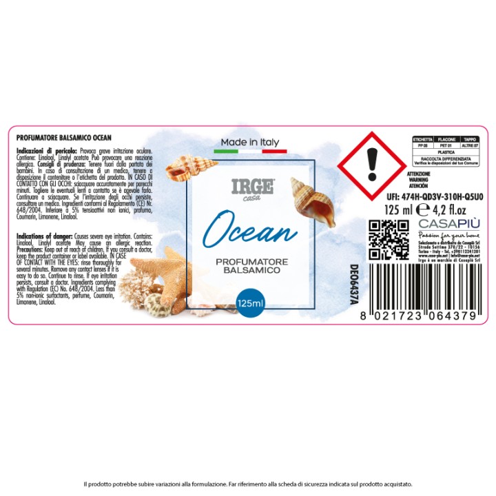 GBT DEO PROF. BALSAM. IRGE 125ML OCEAN