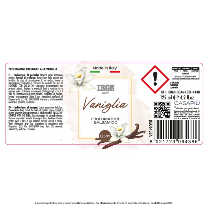 GDB DEO PROF. BALSAM. IRGE 125ML VANIGL