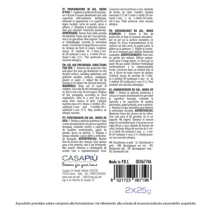 BMP DEODORANTE IRGE GEL 2 PZ LAVANDA