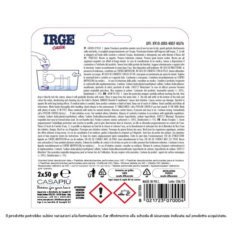 CAD DEO WC TABS CON CANDEGGINA 2PZX50GR