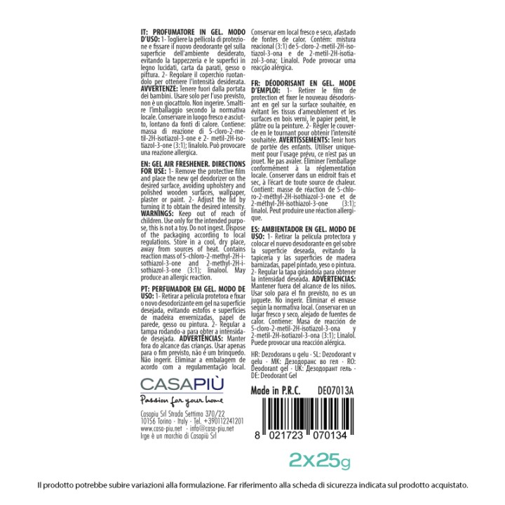 BMP DEODORANTE IRGE GEL 2PZ MUSCHIOBIANC