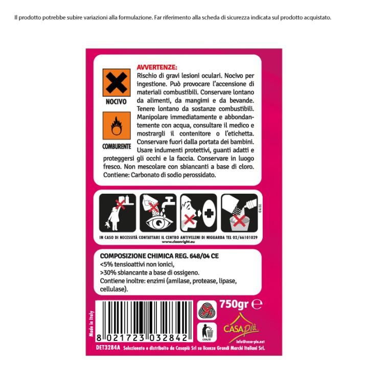 AGF SMACCHIATORE OSSIGENO ATTIVO 750GR