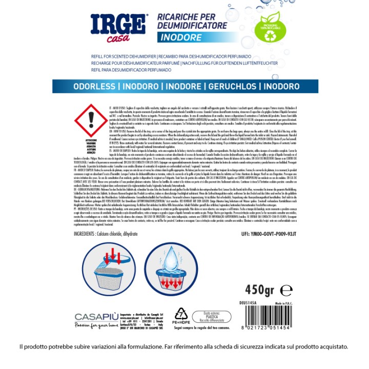 FAP DEUMIDIFICATOR RICARICA 450gr Inodo