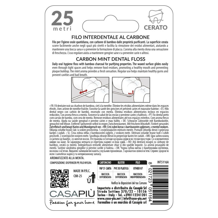 ABE FILO INTERDENTALE NERO 25MT FARMALI