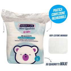 ABF QUADROTTI BABY COTONE 50PZ FARMALIN