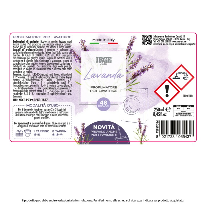 AGP PROFUMO LAVATR IRGE 250ML LAVANDA