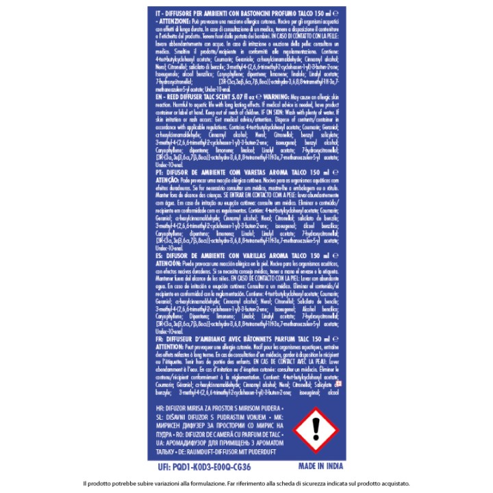 CGP DIFF 150ML FIOCCO C/ASTUCCIO TALC