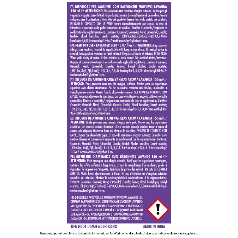 CGS DIFF 150ML FIOCCO C/AST LAVANDA