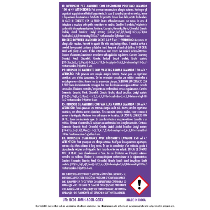 CGS DIFF 150ML FIOCCO C/AST LAVANDA