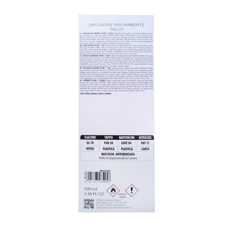 CGF DIFF CUBO 100ML MAIOLICHE TALCO BASTONCINI