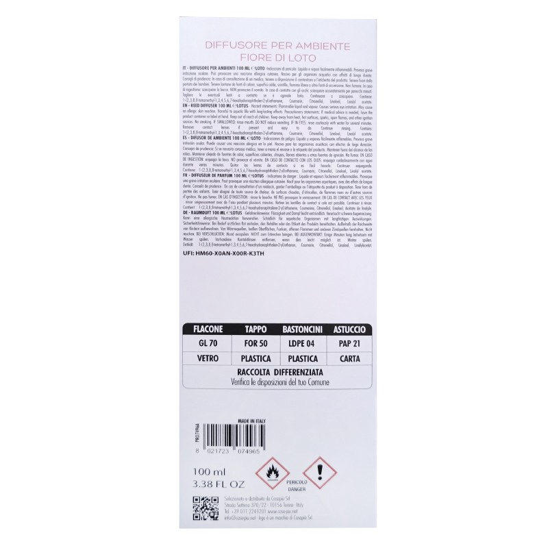 CGC DIFF CUBO 100ML MAIOLICHE F. LOTO BASTONCINI
