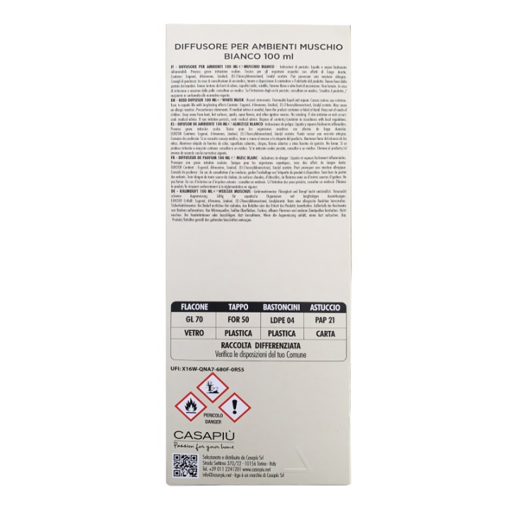 CGK DIFF CUBO 100ML NATURAL M.BIANCO BASTONCINI