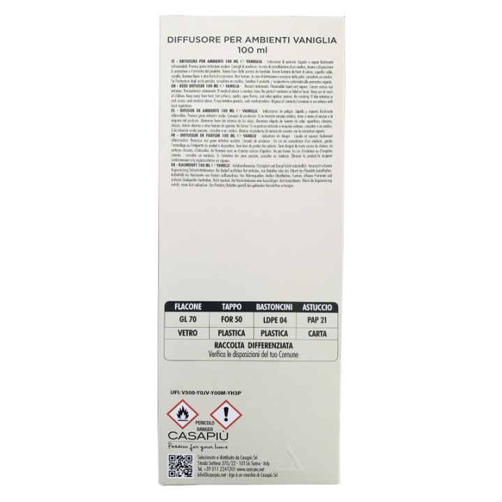 CGM DIFF CUBO 100ML NATURAL VANIGLIA BASTONCINI