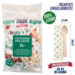 ABJ CUCCHIAINI CAFFE' LEGNO 20PZ 9.5CM