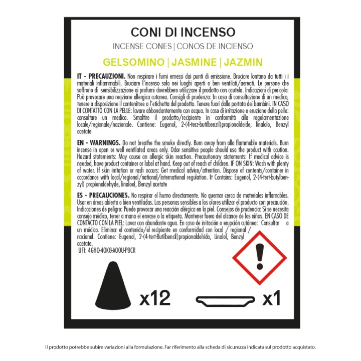 BMO CONO INCENSO 12 PZ GELSOMINO