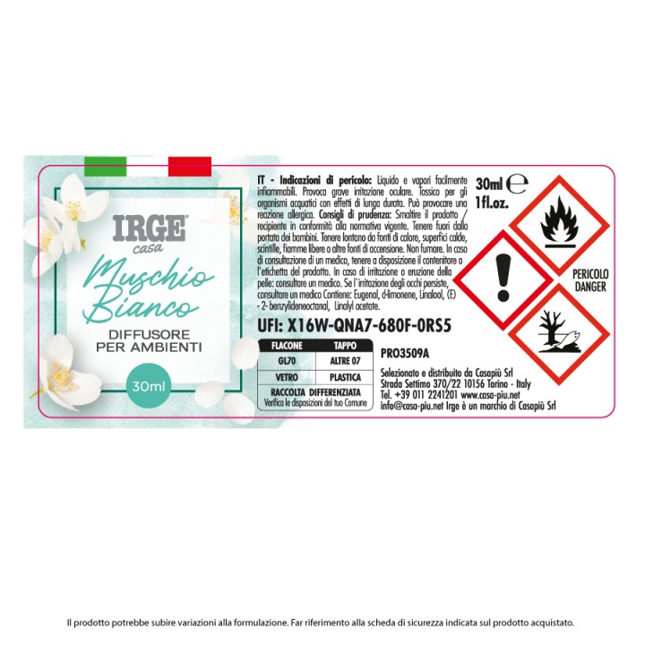 CAX DIFFUSORE AMB. 30 ML MUSCHIO B. C/BASTONCINI
