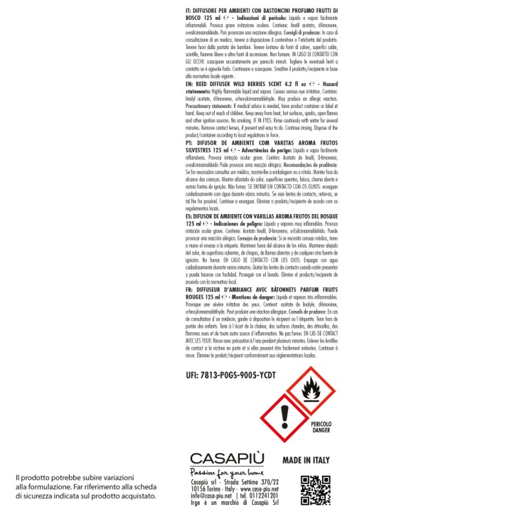 CFO DIFFUSORE IRGE AMB.125ML F. BOSCO C/BASTONCINI