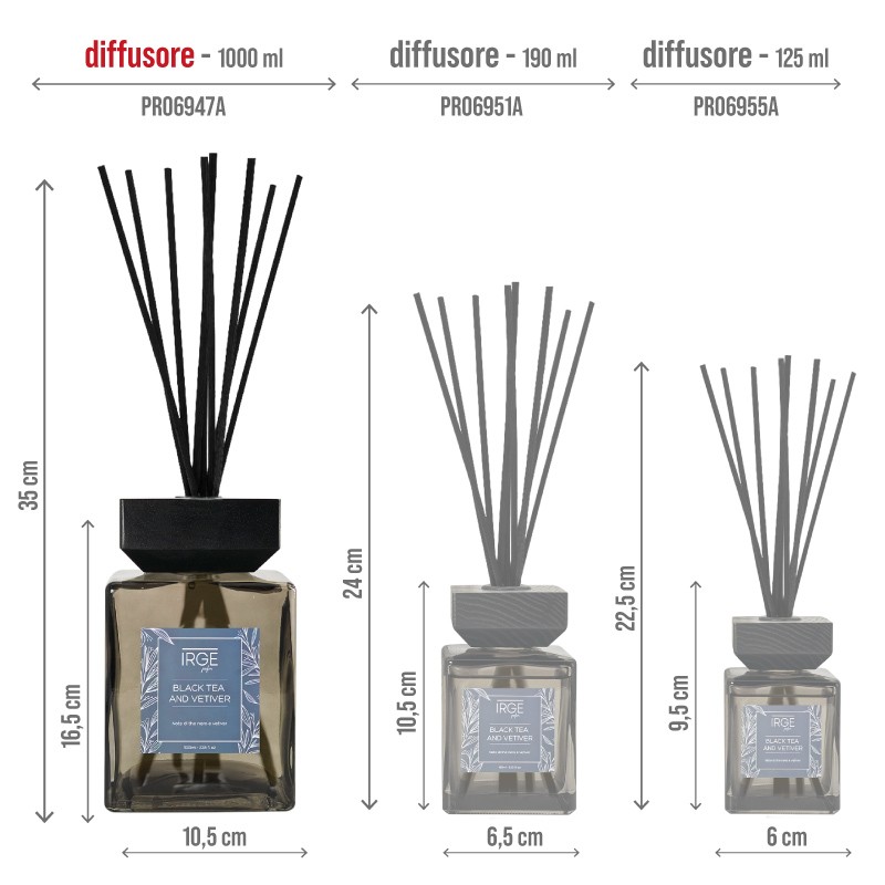 CAK DIF. 1LT IRGE BLACK TEA AND VETIVER