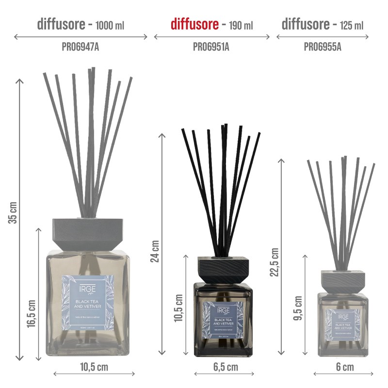 CAI DIF.190ML IRGE BLACK TEA AND VETIVER