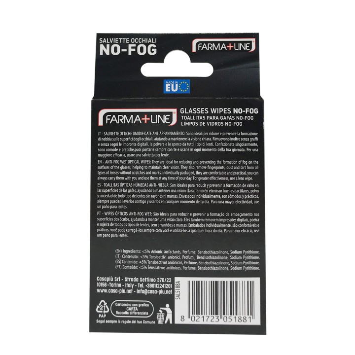 BFQ SALVIETTE OCCHIALI NO-FOG 20PZ FARMA