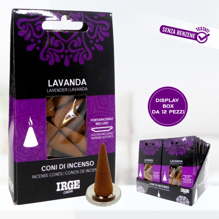 BMR CONO INCENSO 12 PZ LAVANDA
