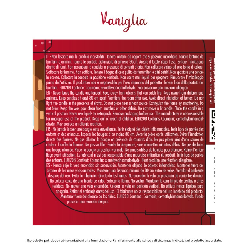BQA CANDELA PROF ROTONDA 70GR NATALE VANILLA + WINTER BERRIES