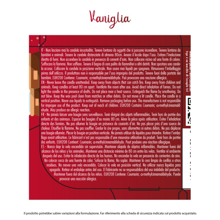 BQA CANDELA PROF ROTONDA 70GR NATALE VANILLA + WINTER BERRIES