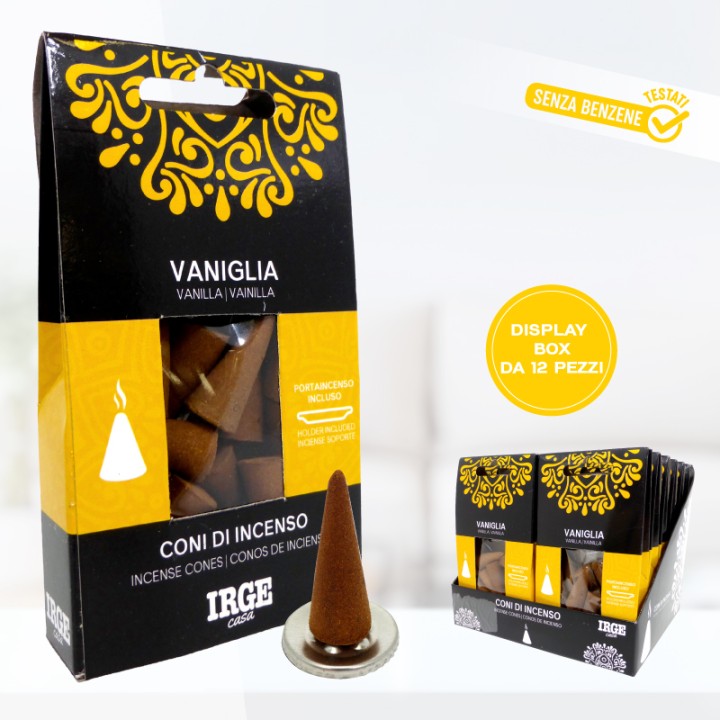 BMZ CONO INCENSO 12 PZ VANIGLIA