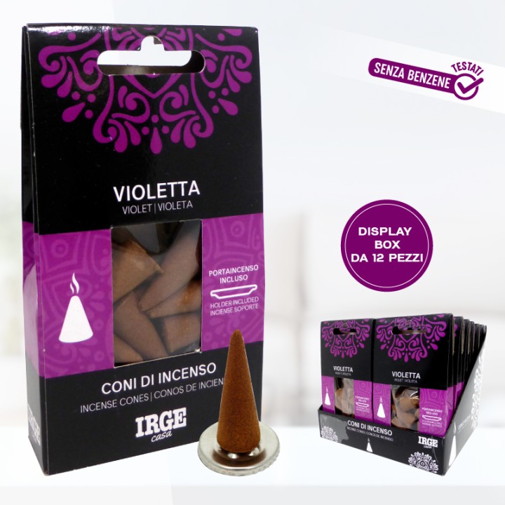 BMZ CONO INCENSO 12 PZ VIOLETTA