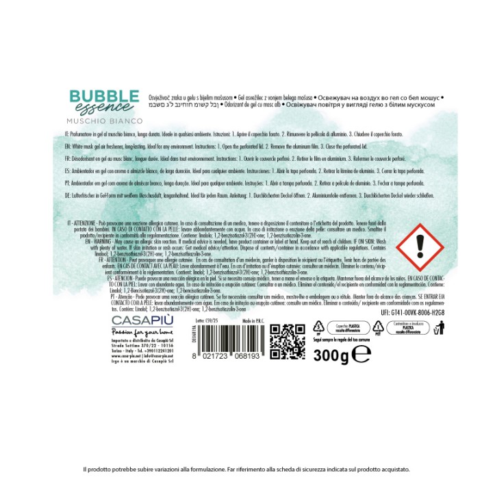 BGS PROFUMATORE BUBBLE 300GR LAV+MUSCHIO