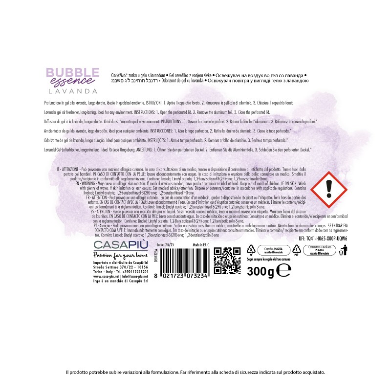 BGS PROFUMATORE BUBBLE 300GR LAV+MUSCHIO