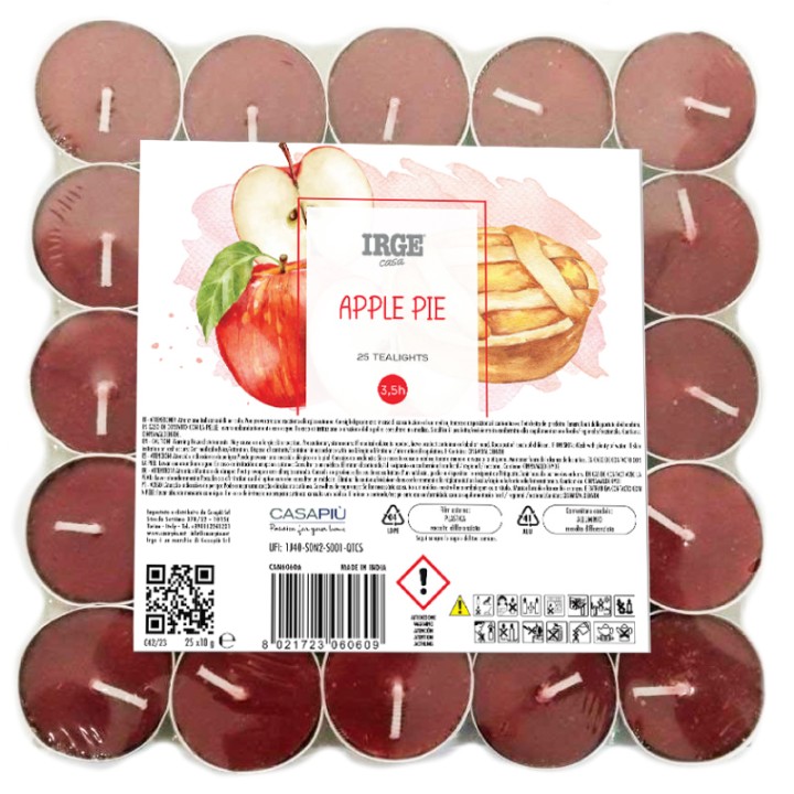 FBV CANDELA 25 TEALIGHTS APPLE PIE
