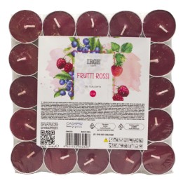 FBV CANDELA 25 TEALIGHTS FRUTTI ROSSI
