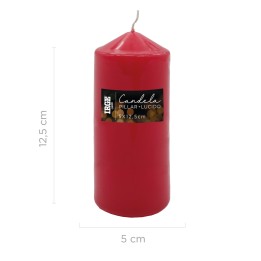 BEA CANDELA PILLAR ROSSO LUCIDO 5X12.5CM